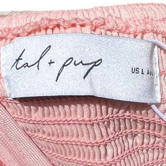 🌻NEW w.Tags Petal & Pup Jodie Pale Pink Strapless Jumpsuit Size Large - Picture 9 of 12